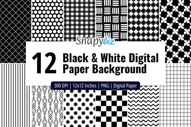 Black and White Digital Paper Background