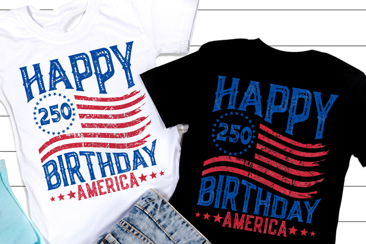 Happy Birthday America 250th anniversary PNG | 4th of july