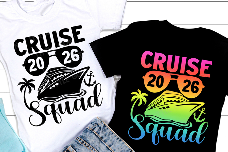 Cruise Squad 2026 SVG | Summer Vacation | Family Trip Tshirt example image 1
