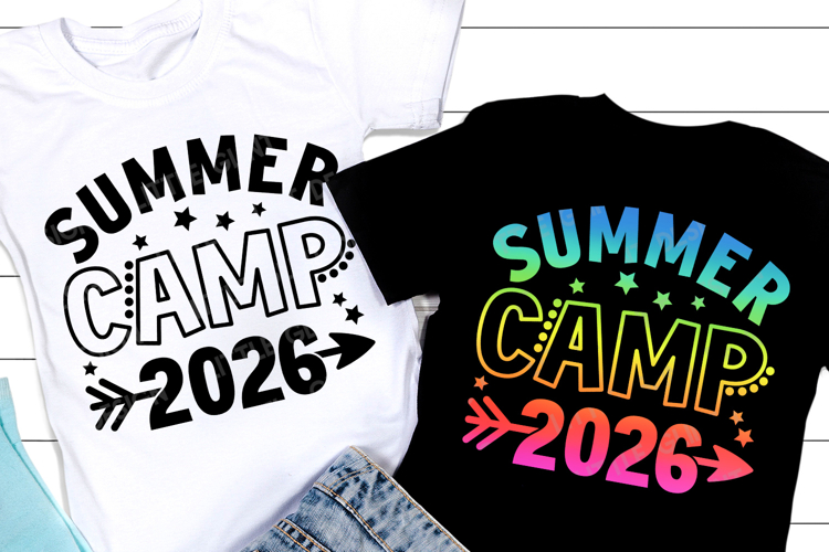 Summer Camp 2026 SVG | Summer Quote PNG | Camping Shirt example image 1