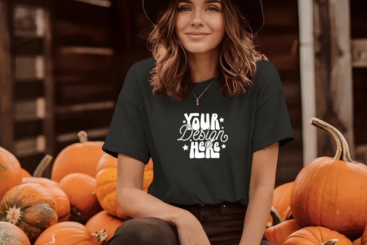 Black Tshirt Mockup Image 15