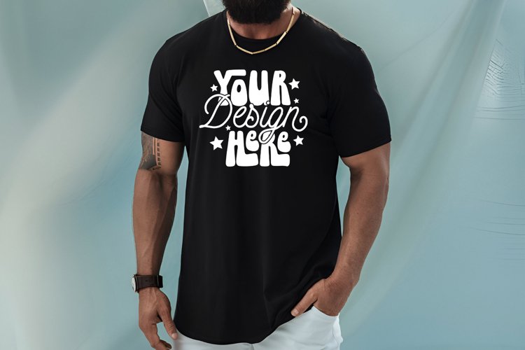 Black Tshirt Mockup Image 3