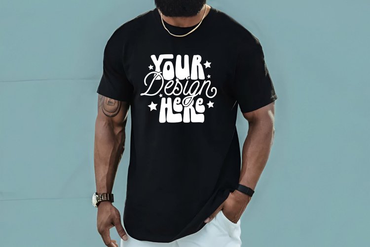 Black Tshirt Mockup Image 2