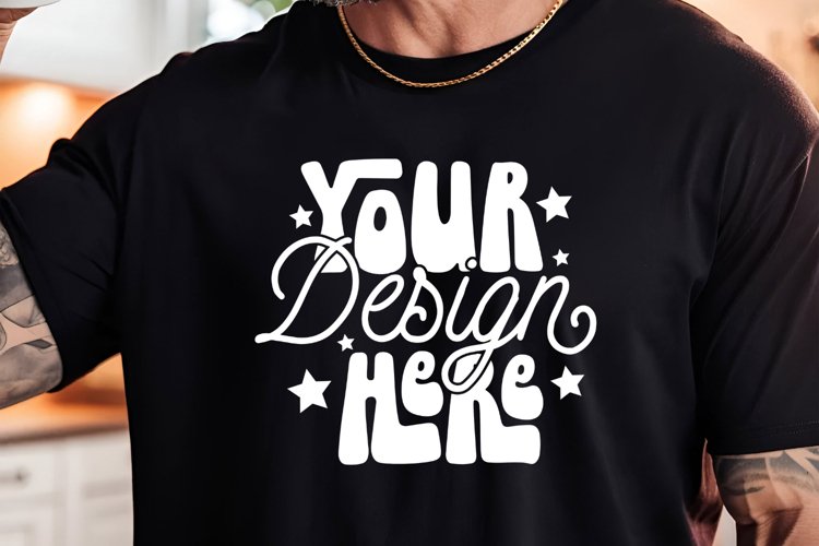 Black Tshirt Mockup Image 24