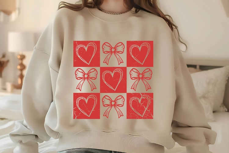 Retro Checkered Valentines Day SVG