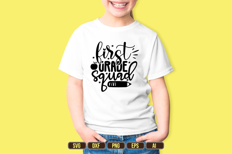 first grade squad Svg, Back to School Svg