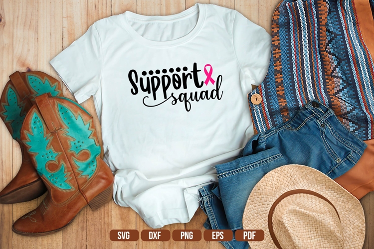 Support Squad Svg, Breast Cancer Svg