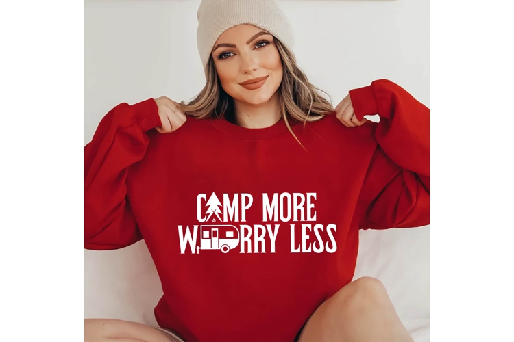 Camp More Worry Less Svg, Camping Vibes Svg Designs