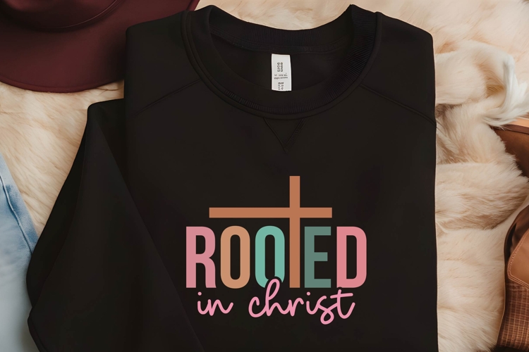 rooted in christ Svg, Religious Svg, God Svg Design