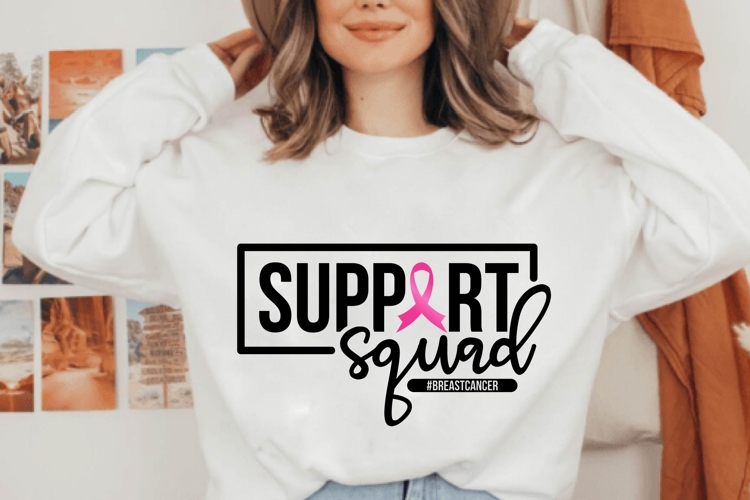 Support Squad Svg, Breast Cancer Svg, Breast Cancer Shirt