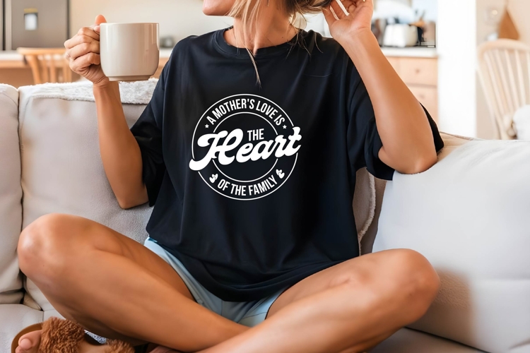 A mothers love is the heart of the family Svg