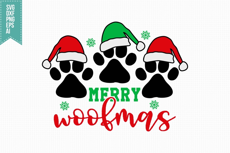 Merry woofmas Svg, Christmas Svg, Xmas Svg
