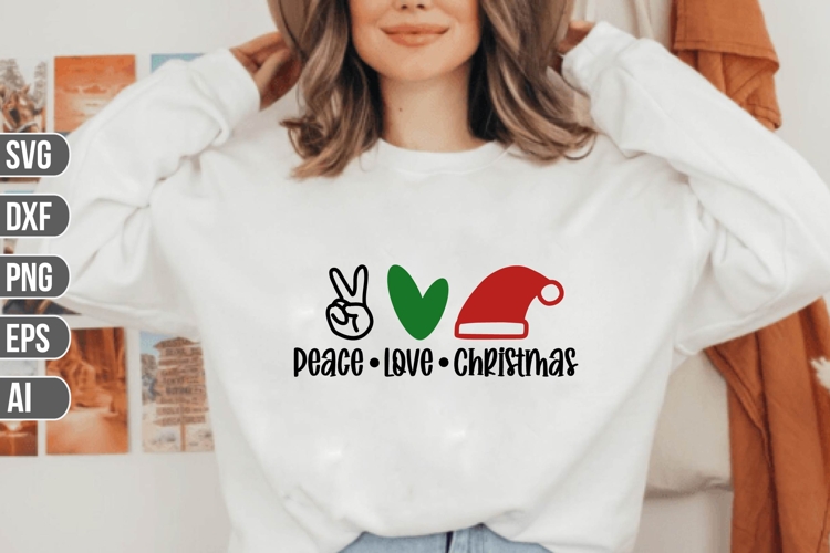 Peace Love Christmas Svg Image 24