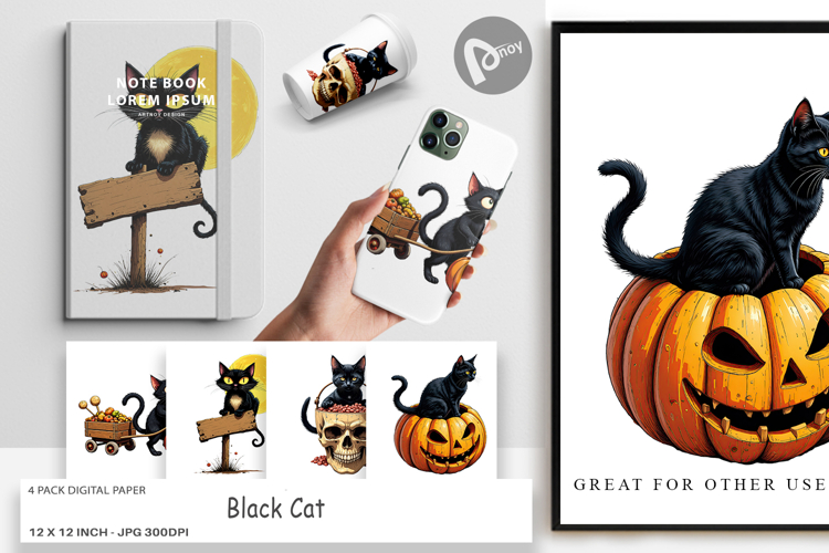 Black Cat Clipart Image 16
