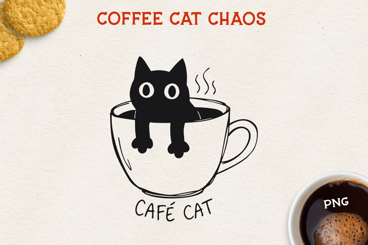 Cat PNG Clipart, Cute Cat Design, Black Cat Illustration