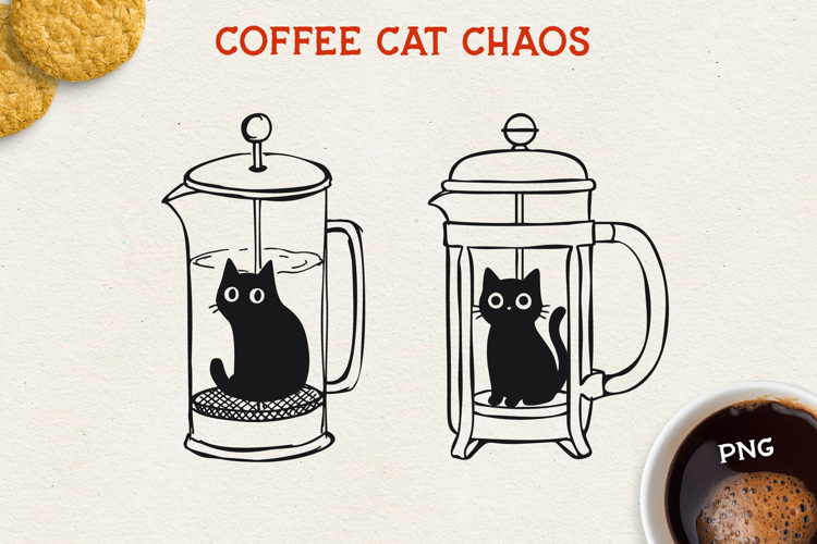 Cat PNG Clipart, Cute Cat Design, Black Cat Illustration