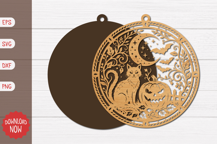 Black Cat Halloween Pumpkin Sign