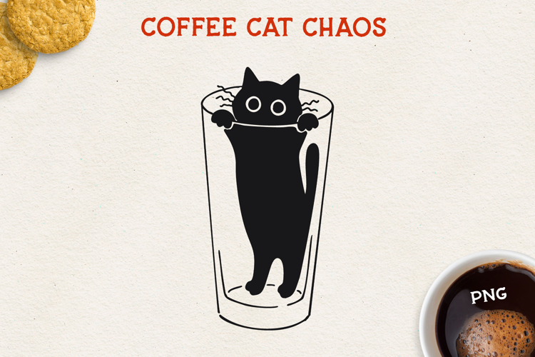 Cat PNG Clipart, Cute Cat Design, Black Cat Illustration