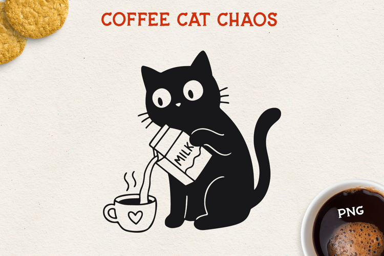 Cat PNG Clipart, Cute Cat Design, Black Cat Illustration