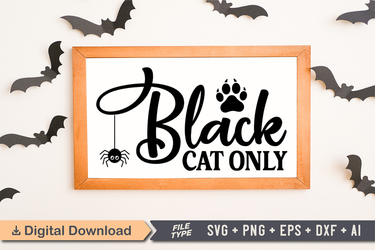 Halloween Black Cat Svg Image 11