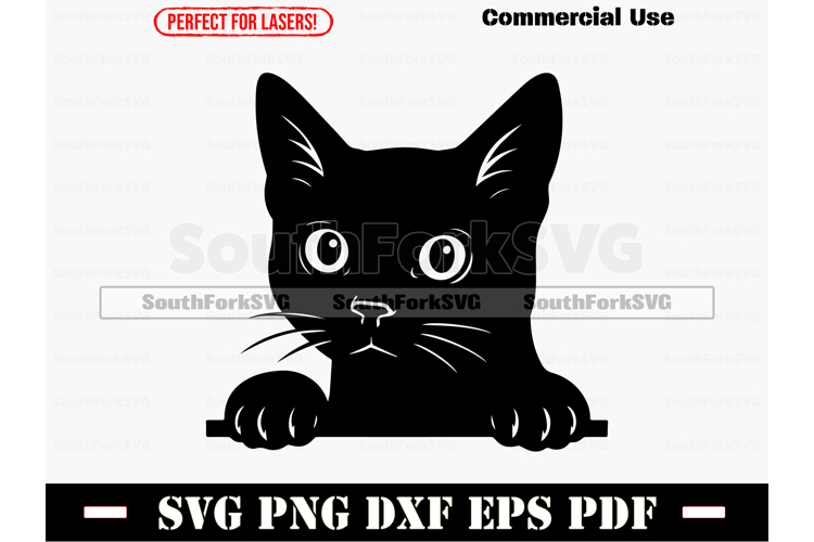 Cat Peeking Svg Image 10