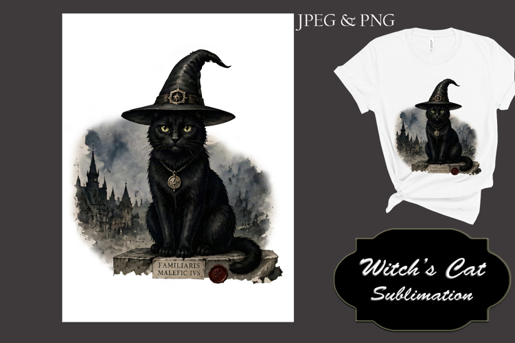 Witch's Cat - Black Cat Sublimation