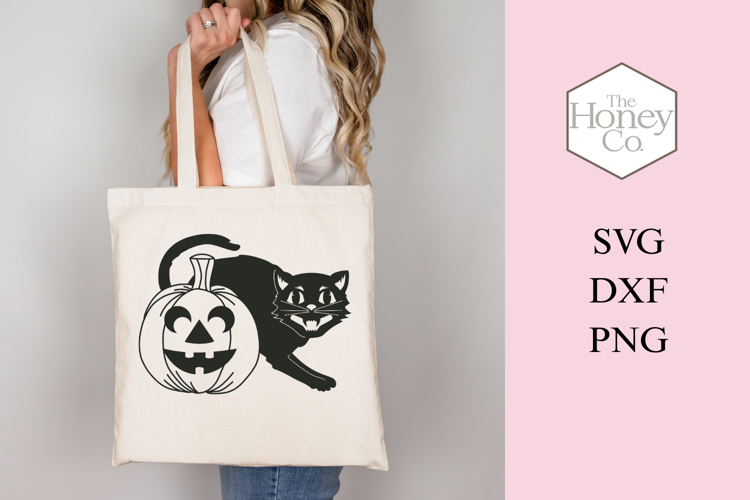 Vintage Halloween Cat SVG | Laser Cutting Halloween Cut File