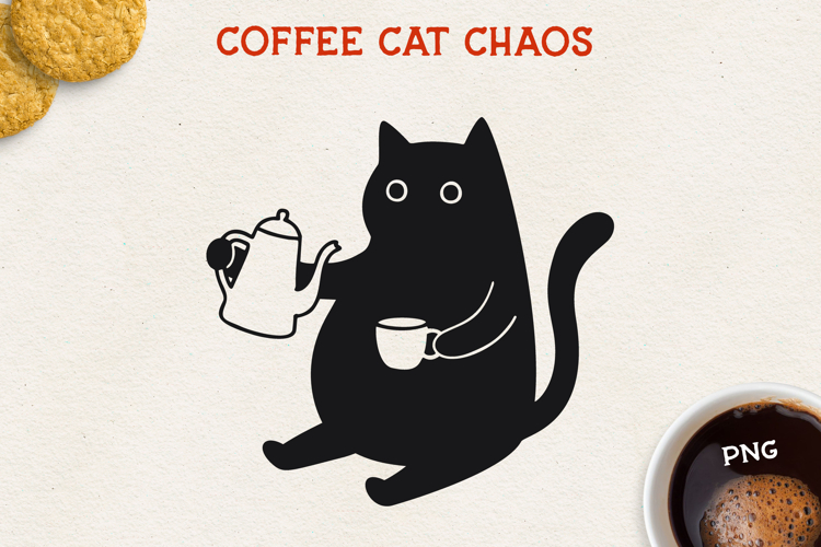 Cat PNG Clipart, Cute Cat Design, Black Cat Illustration