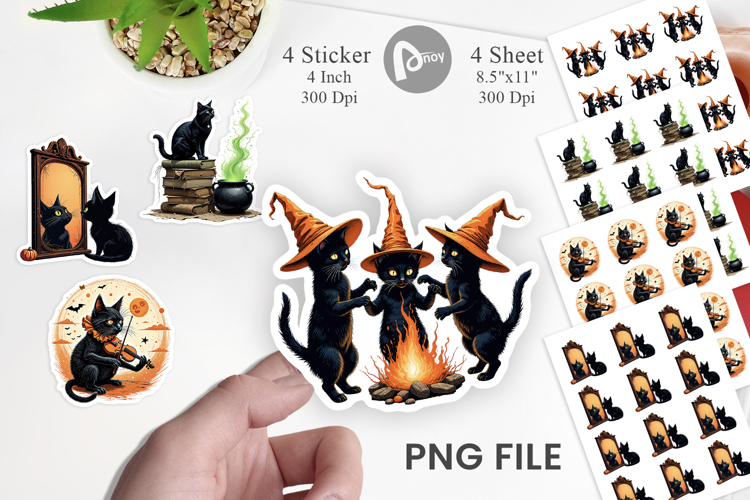 Black Cat Sticker