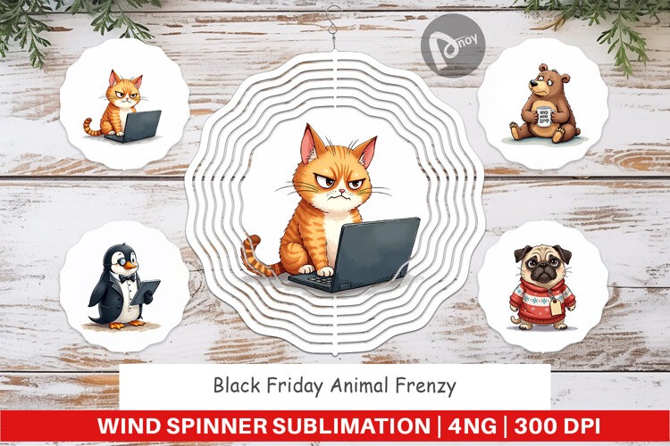 Black Friday Animal Frenzy Wind Spinner example image 1
