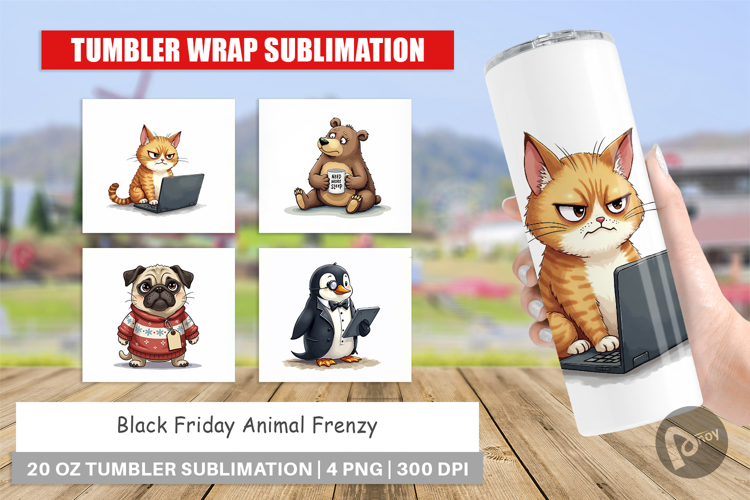 Black Friday Animal Frenzy Tumbler