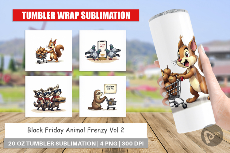 Black Friday Animal Frenzy Tumbler