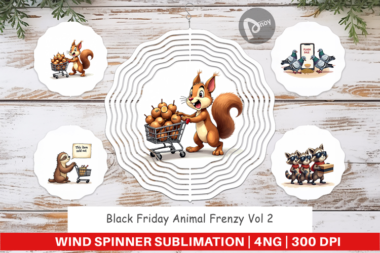 Black Friday Animal Frenzy Wind Spinner