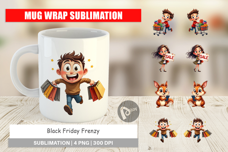 Black Friday Frenzy Mug Wrap