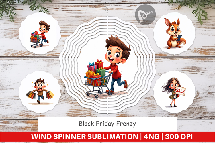 Black Friday Frenzy Wind Spinner