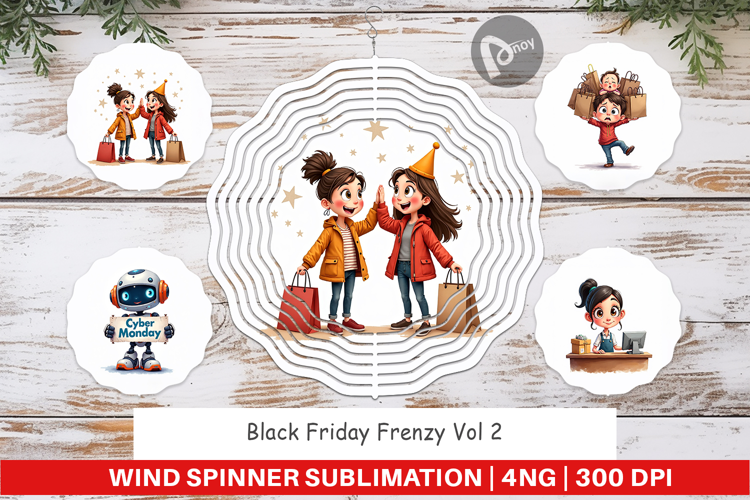 Black Friday Frenzy Wind Spinner