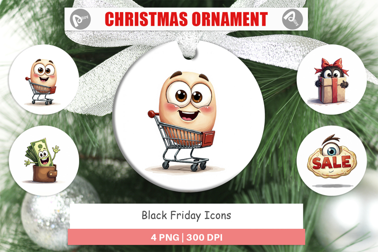 Black Friday Icons Ornament