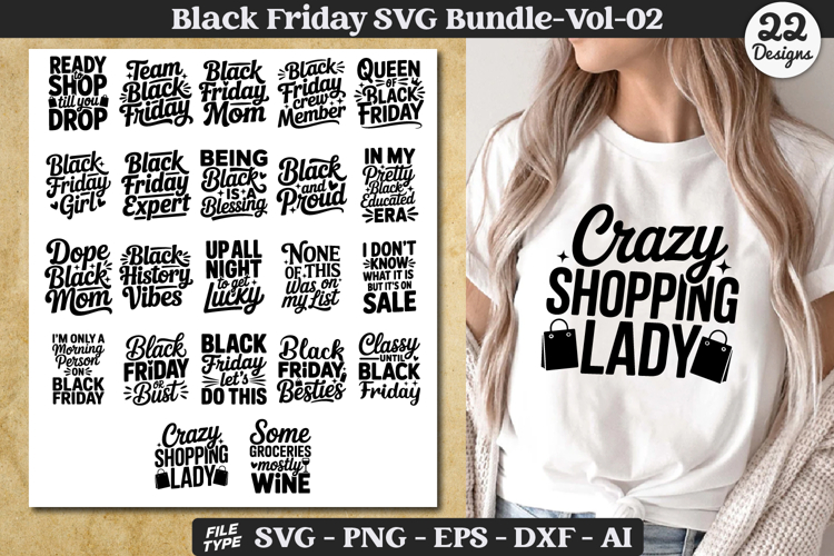 Black Friday SVG Bundle | Trendy Shopping & Discount Designs