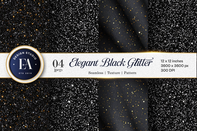 Dark Glitter Seamless Shiny Elegant Pattern Digital Paper