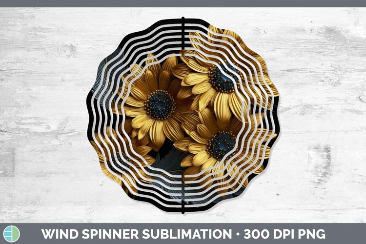 GorgeousBlack Gold Flowers Wind Spinner design.