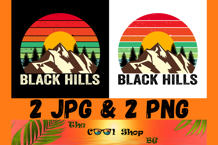 Black Hills Vintage Sublimation Png, Black Hills Sunset Png