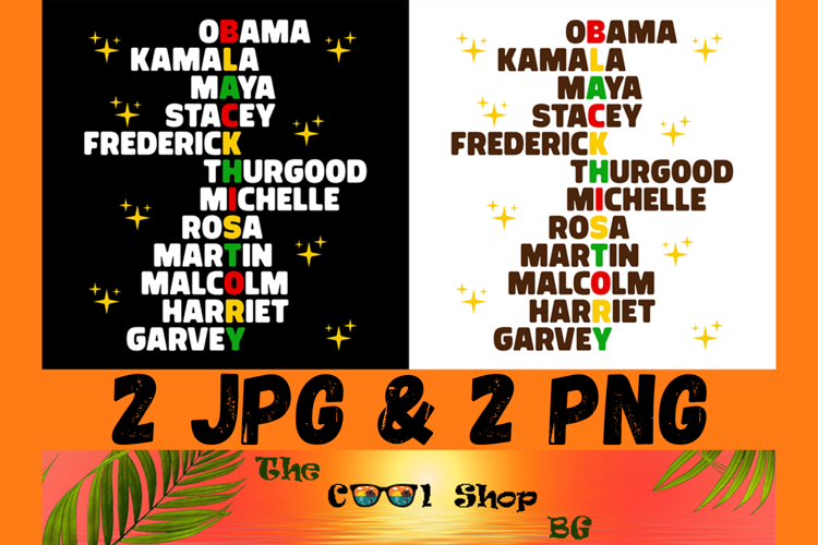 Black History Names Png, We Are Black History, Black Pride example image 1