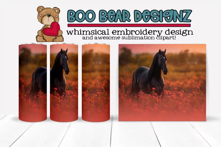 Horse Sublimation tumbler design
