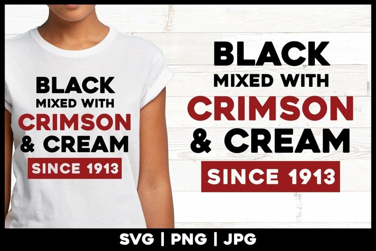 Black Mixed with Crimson & Cream | Delta 1913 sorority svg example image 1