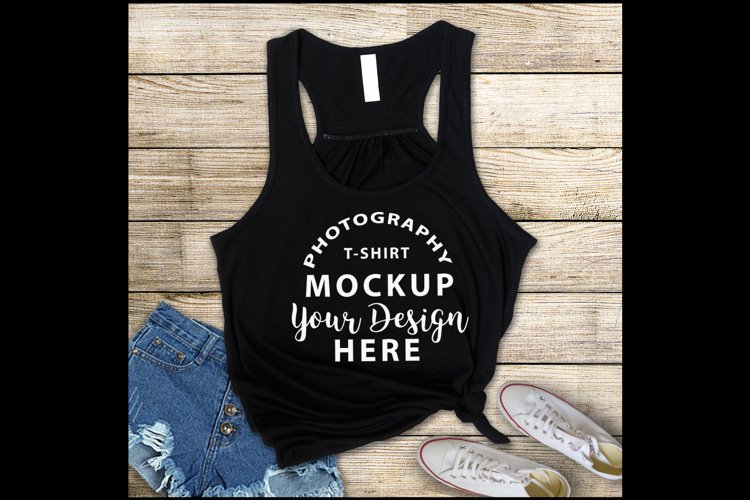 Black Tshirt Mockup Image 23