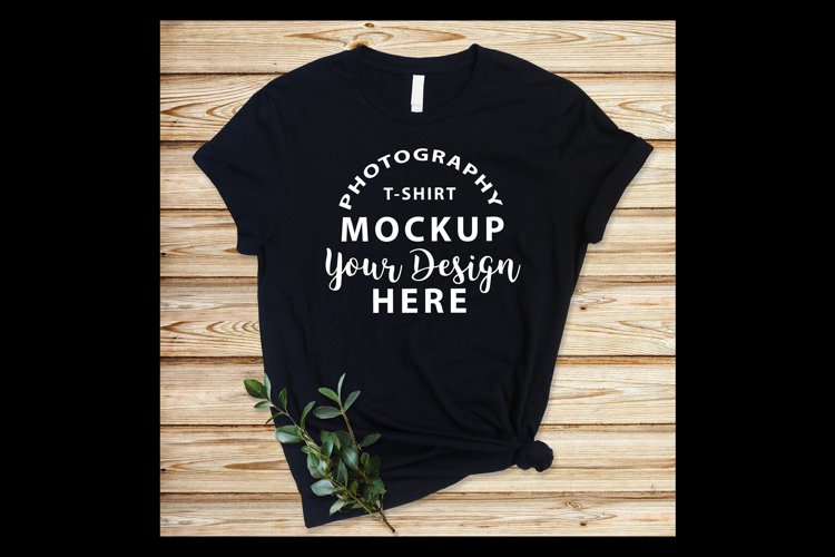 Black Tshirt Mockup Image 23
