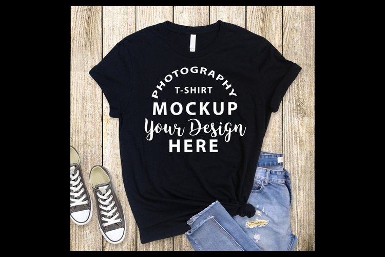 Black Tshirt Mockup Image 16
