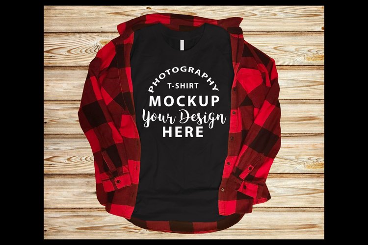 Black Tshirt Mockup Image 24