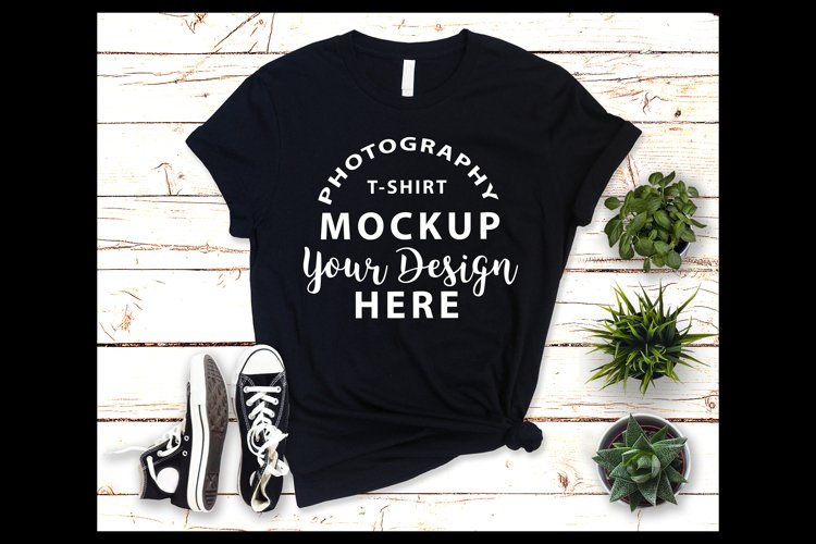 Black Tshirt Mockup Image 11