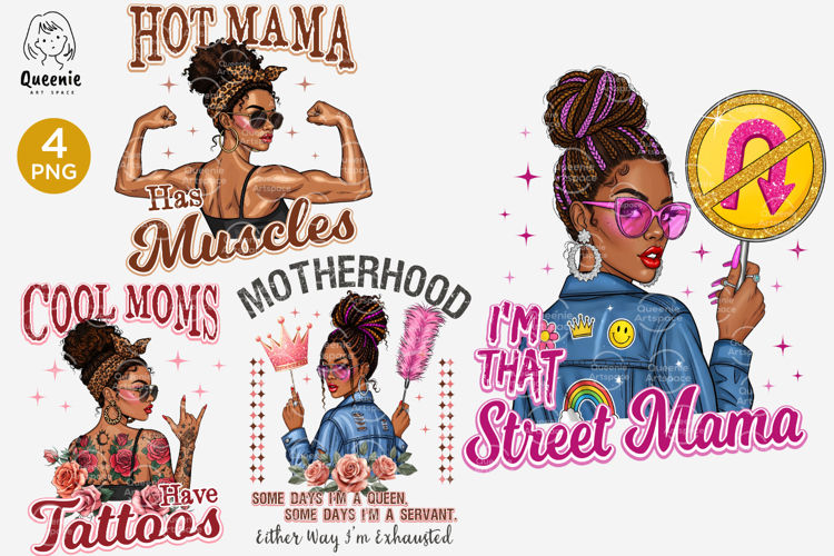 Sassy Black Mom PNG Funny Motherhood Quotes Sarcastic Mama